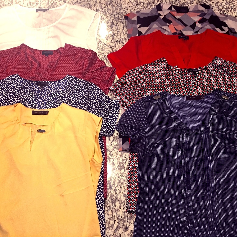 Lot of 8 The Limited Medium Blouses Shells Tops